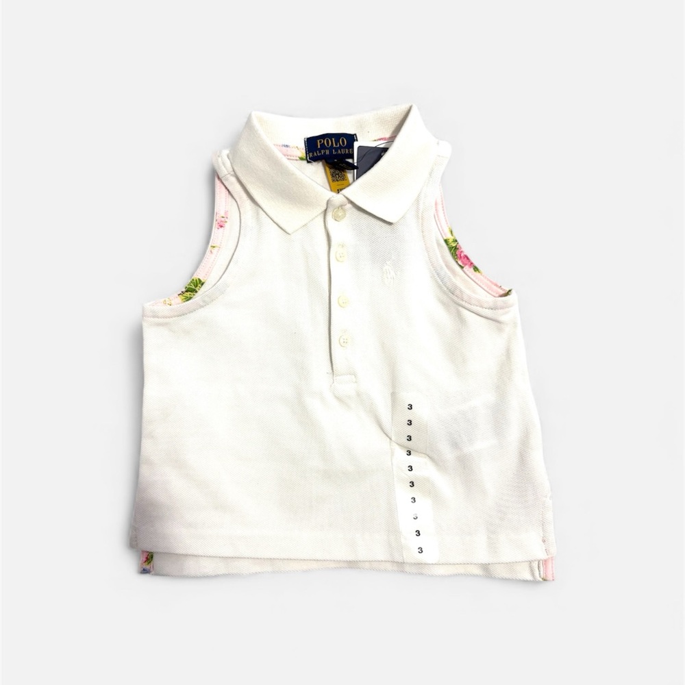 Polo Ralph Lauren Girls' Cotton Mesh Sleeveless Polo Shirt
